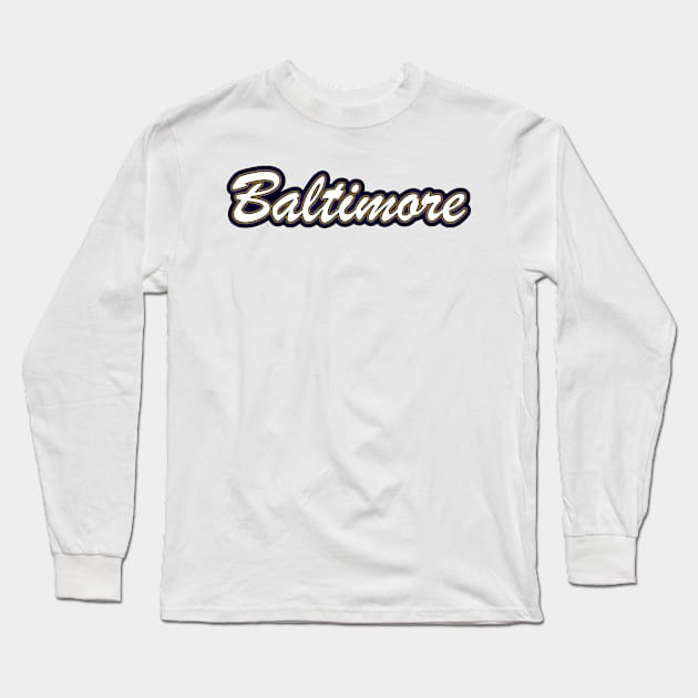 Football Fan of Baltimore Long Sleeve T-Shirt by gkillerb